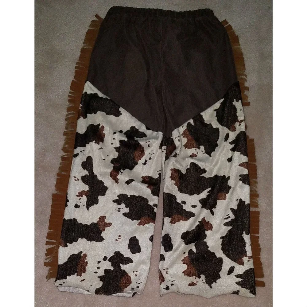 AS IS Gymboree Girls Cowgirl Pants Size 7-8 Halloween Costume Brown Fringe AS IS